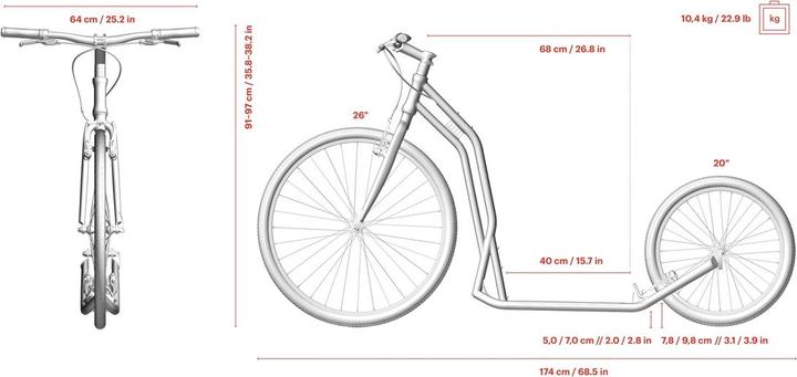Actual product image Gladiatorfit Adult scooter "Five" Yedoo