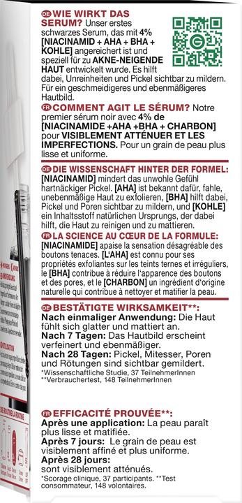 Nährwerte und Zutaten Garnier Pure (30 ml)