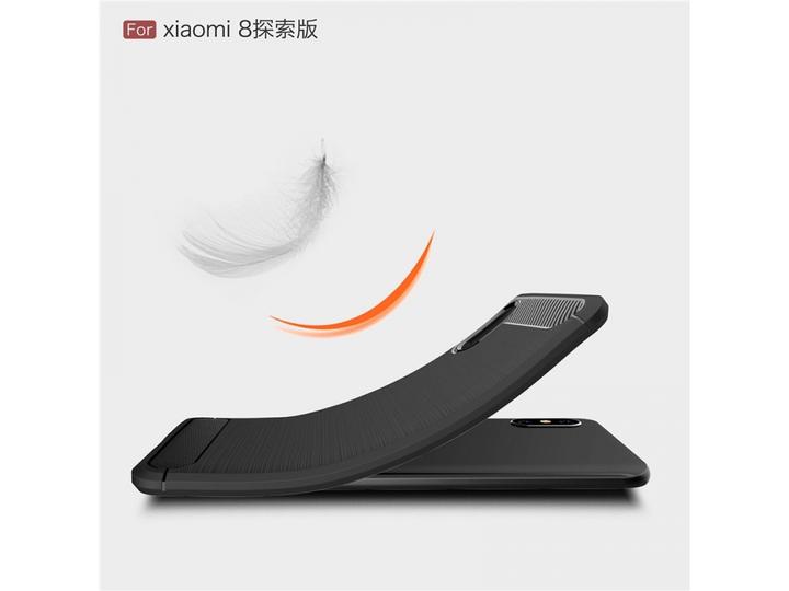 Produktbild Screenguard Xiaomi Mi 8 Pro Hülle Carbon Brushed Soft TPU (Xiaomi Mi 8 Pro)