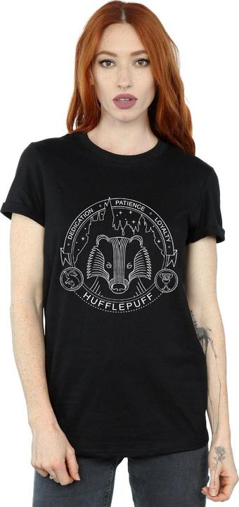 Image du produit Femme/Les femmes Hufflepuff Coton Boyfriend T-Shirt (L)