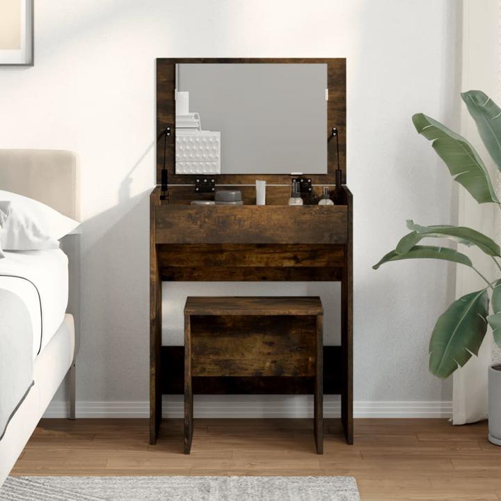 Image du produit VidaXL Coiffeuse avec tabouret 60 x 40 x 113,5 cm (60 x 40 x 75 cm)