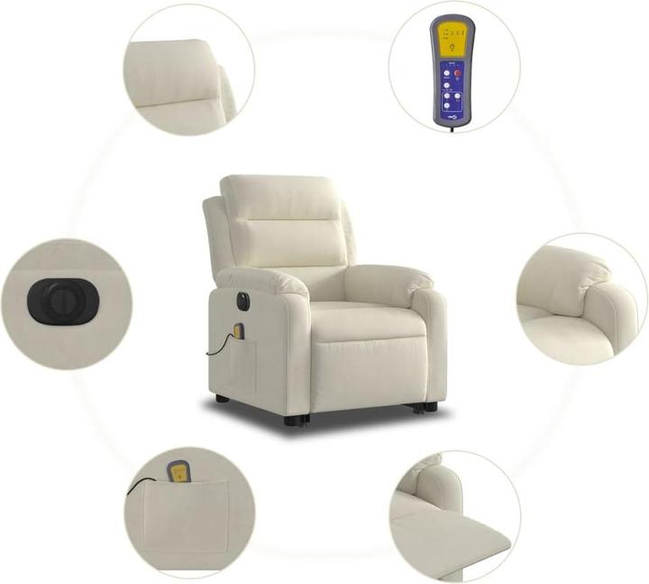 Produktbild VidaXL Massagesessel mit Aufstehhilfe Elektrisch Samt