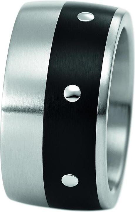 Produktbild Xen Bandring mit Keramik schwarz 12 mm (48)