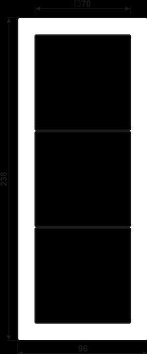 Produktbild JUNG Einbaurahmen 3f alu LS / LS-DESIGN ALD2983D