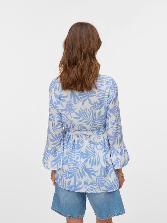 Produktbild Mamalicious Locker geschnitten V-Ausschnitt Ärmelbündchen mit Rüschen Weite Ärmel Top Bluse (XS)