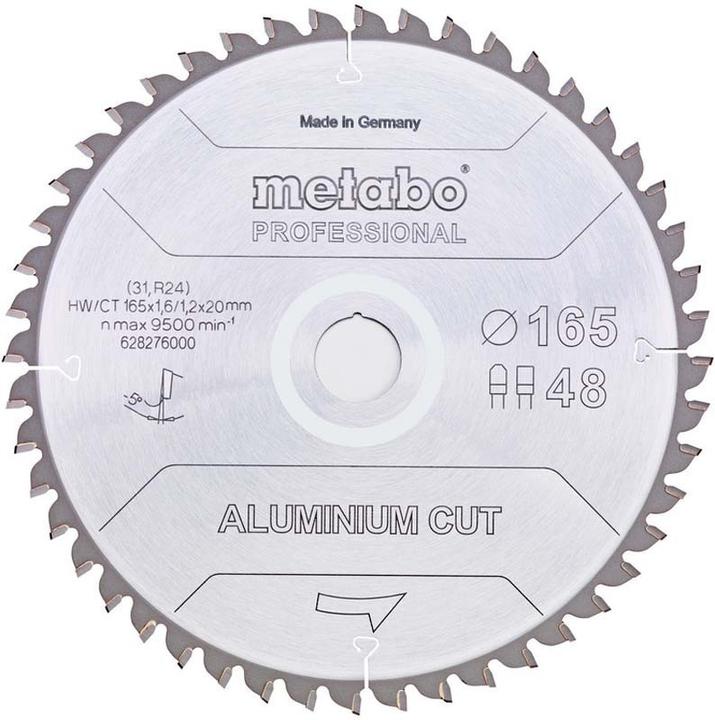 Image du produit Metabo Lame de scie circulaire AluminiumCutProf 165x20 Z48 FZ/TR -5