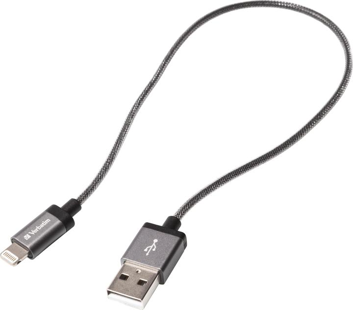Actual product image Verbatim Lightning cable - space gray - (0.30 m, USB 2.0)