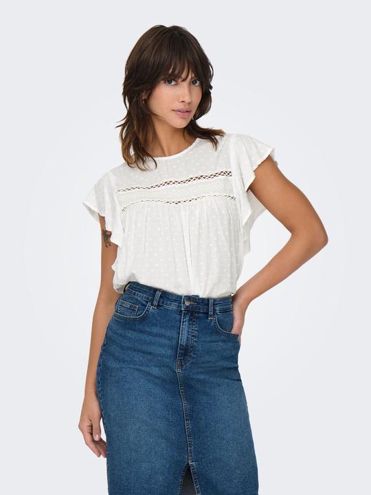 Produktbild JdY Locker geschnitten V-Ausschnitt Voluminöser Armschnitt Top Top (M)