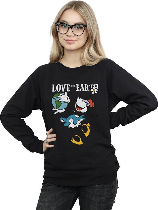 Actual product image Disney Womens/Ladies Mickey Mouse Love The Earth Sweatshirt (XL)