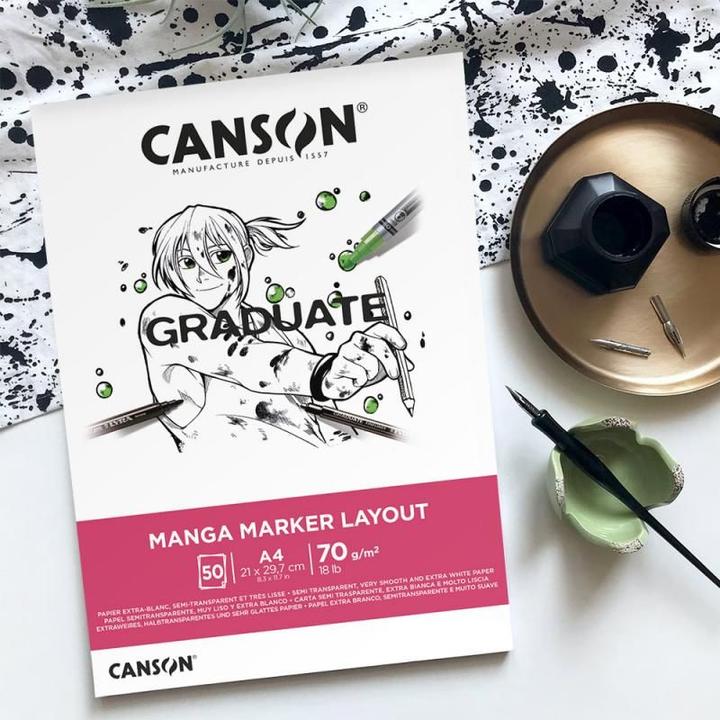 Actual product image Canson Study pad GRADUATE Manga Marker Layout, DIN A3 (A3, Plain, No binding)