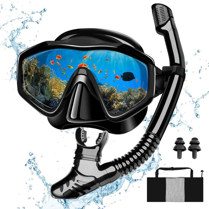 Image du produit Milfech Schnorchelset mit Taucherbrille und Trockenschnorchel