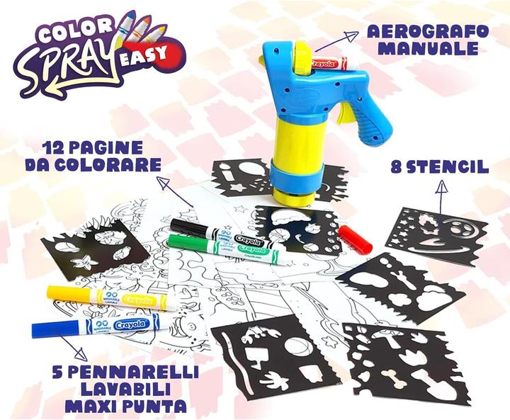 Immagine prodotto Crayola Mini pennarello a spruzzo, kit per aerografo a marchio, regalo per bambini, 7+, 25-7494