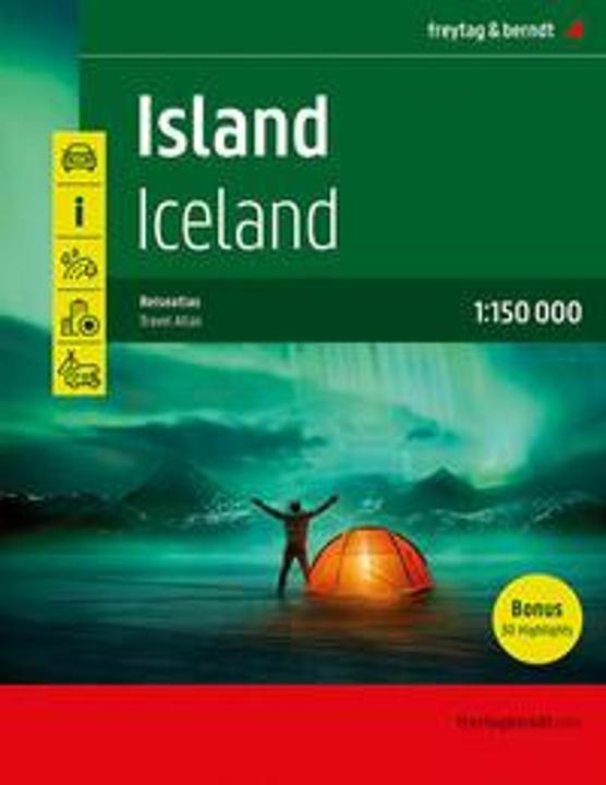 Actual product image Iceland travel atlas, car atlas 1:150,000, spiral binding, freytag & berndt