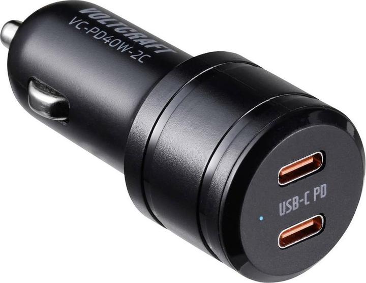Actual product image Voltcraft VC-PD40W-2C VC-13431420 USB charger car Output current (max.) 3 A 2 x
