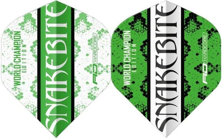 Red Dragon Peter Wright Snakebite vert et blanc Yin Yang Flights