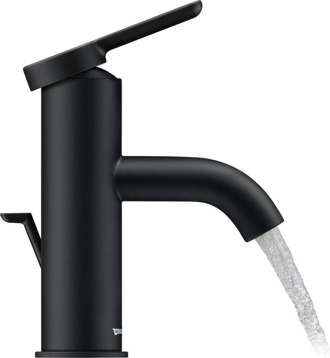 Actual product image Duravit Single lever basin mixer C.1 S with pop-up waste black matt