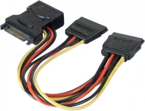 Immagine prodotto Exertis Connect Cavo adattatore di alimentazione SATA, da SATA a 2x SATA + Molex, 1x SATA St. / 2x SATA Bu + Molex