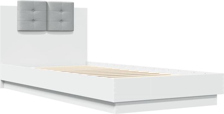 Produktbild VidaXL Bettgestell mit Kopfteil und LED-Leuchten (90 x 200 cm)