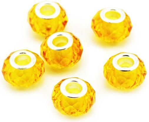 Produktbild Hermex Bead versilbert 925 - Silbrig caramel (Acrylglas, Silber 925)