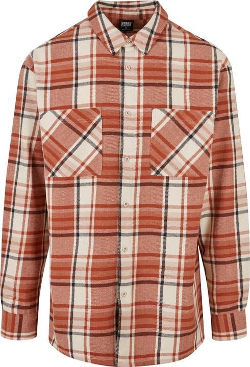 Actual product image Urban Classics Long Oversized Checked Leaves Shirt - 19487 (M)