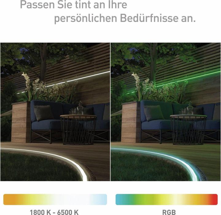 Image du produit Müller Licht Outdoor LED-Strip white + color 36W 1200 lm 1800- 6500 K + RGB warm- daylic (Blanc chaud, 500 cm, Extérieur)