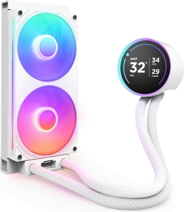 Actual product image NZXT KRAKEN Elite V2 240 RGB Wakï¿½ Display White RL-KR24E-W2