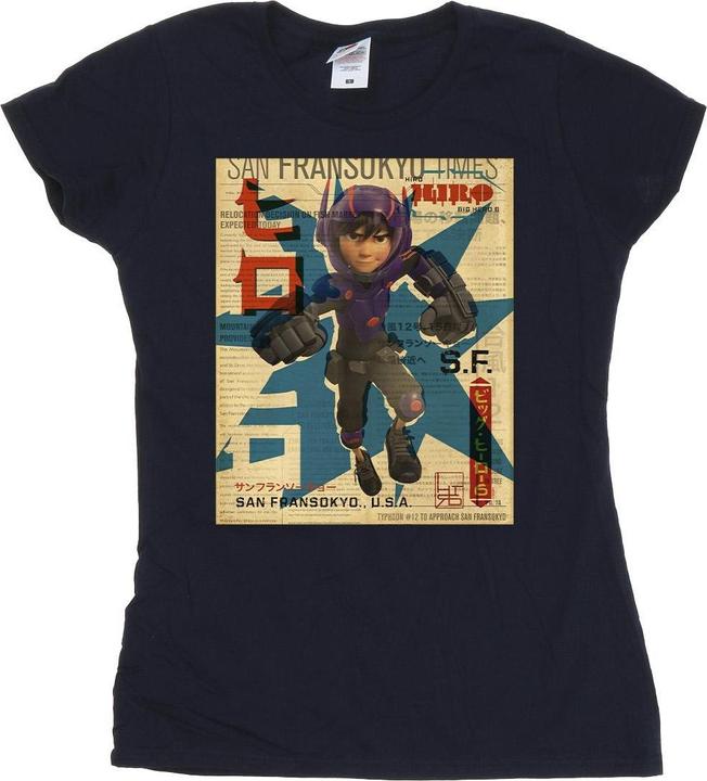 Disney Big Hero 6 Baymax Hiro Newspaper TShirt (XL)