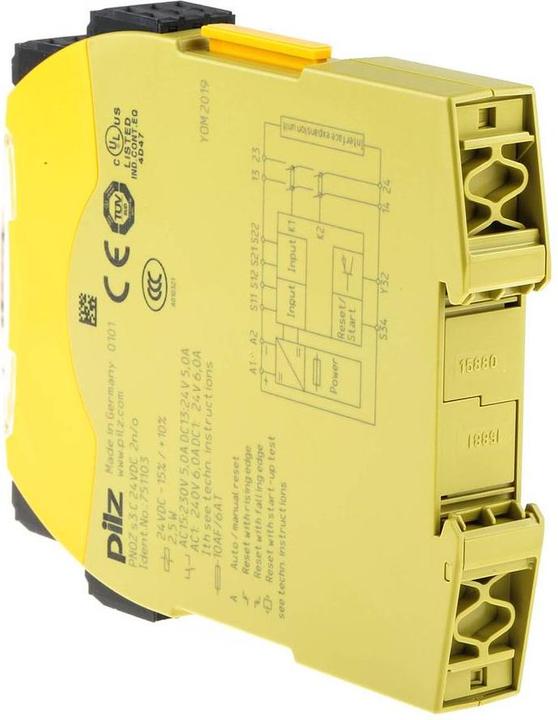 Actual product image Pilz GmbH & Co. KG Emergency stop switchgear 24VDC 2 n/o PNOZ s3 C#751103