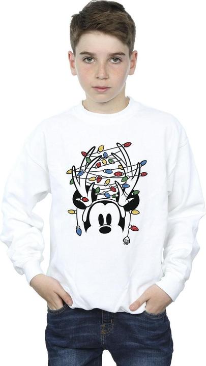 Actual product image Disney Boys Mickey Mouse Christmas Head Lights Sweatshirt (152, 158)