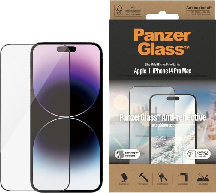 Immagine prodotto PanzerGlass Vestibilità ultra ampia antiriflesso (1 Pezzo/i, Apple iPhone 14 Pro Max)