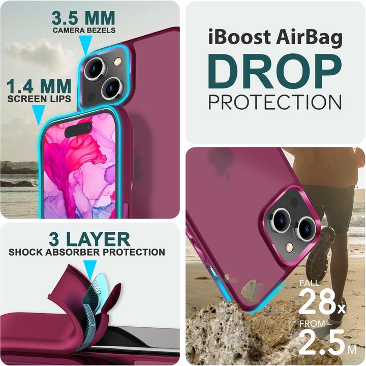 Immagine prodotto Nalia Manica ibrida opaca trasparente smerigliata (Apple iPhone 15 Plus)