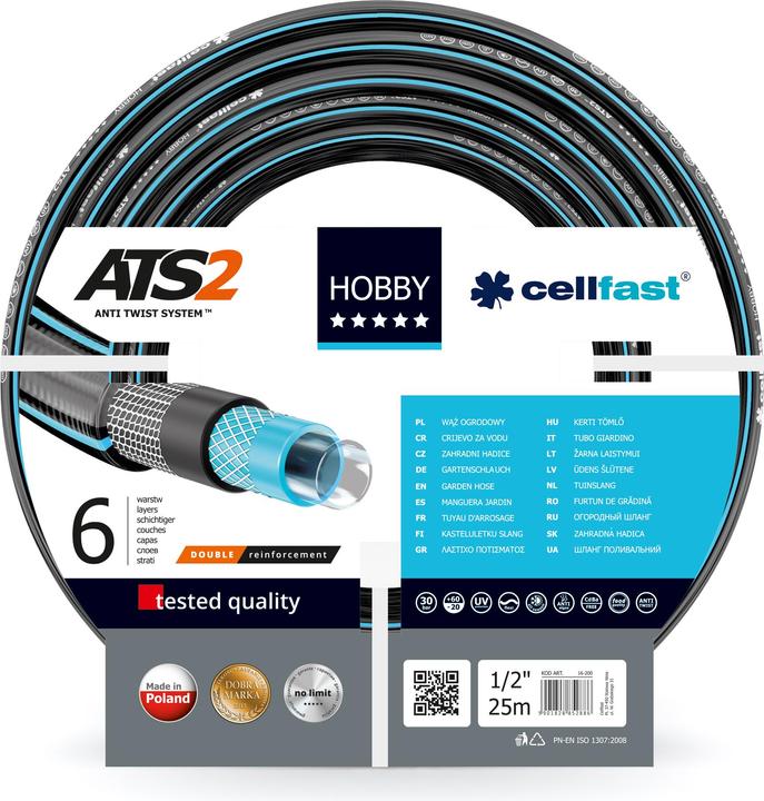 Produktbild Cellfast HOBBY ATS2 Gartenschlauch Über Boden (25 m)