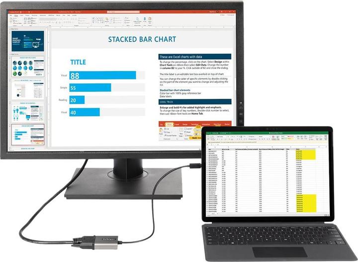 Produktbild StarTech USB-C auf DVI Adapter - 0p - USB-C zu DVI-D - USB-C Dongle - USB Typ C auf DVI Monitoradapter - (USB Typ-C, 38 cm)