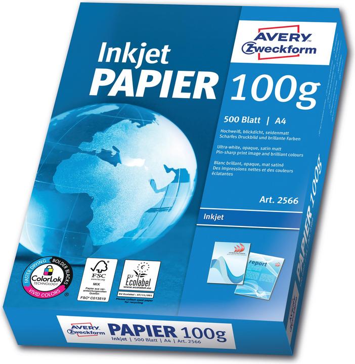 Image du produit Avery Papier jet d'encre (100 g/m², 500 x, A4)
