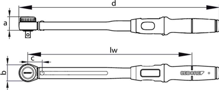 Produktbild Gedore TF-K100 Drehmomentschlüssel TORCOFIX TF-K 20-100 Nm (1/2", 20 Nm, 100 Nm)