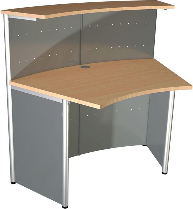 Kerkmann Genua reception counter beech, silver 118.0 x 70.0 x 115.0 cm