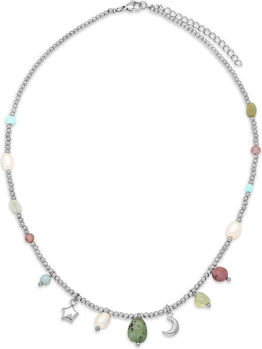 Produktbild Leyda Halskette Charms Edelstahl (Edelstahl, Stein)