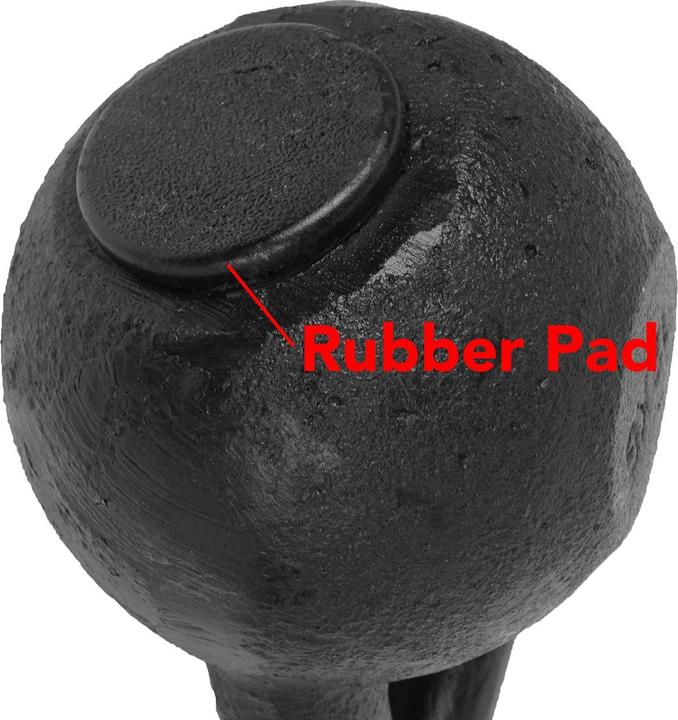Immagine prodotto Tunturi Gusseisen Kettlebell mit Gummi Boden (1 x 24 kg)