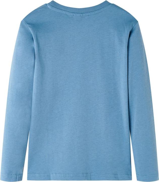 Produktbild VidaXL Kinder-Langarmshirt Mittelblau 128,Material: 100 (128)