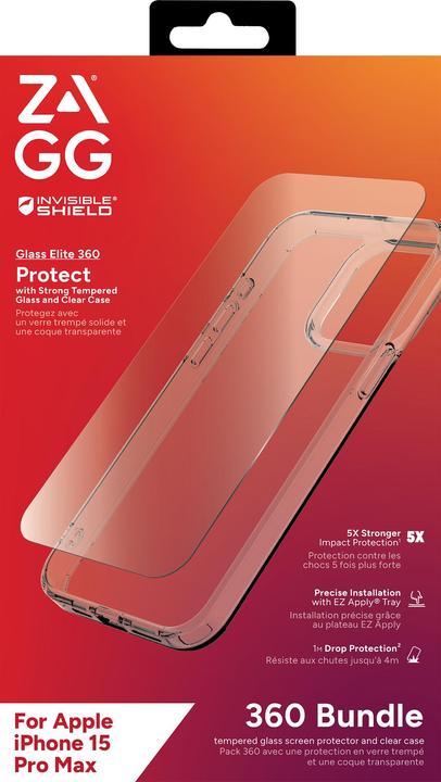 Immagine prodotto Zagg Invisibleshield Bndl Vetro (1 Pezzo/i, Apple iPhone 15 Pro Max)