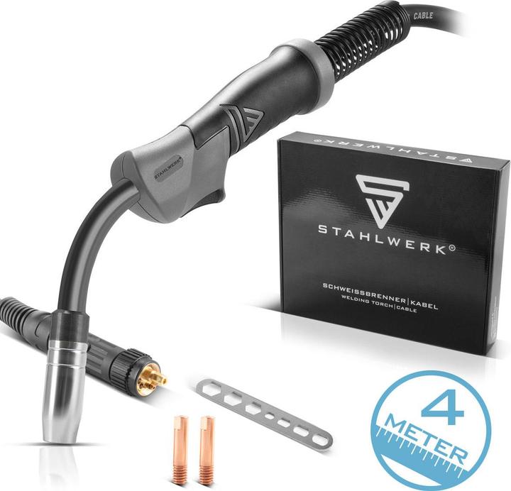 Stahlwerk Welding torch AK15 MB15 4 m hose package for MIG MAG welding machines