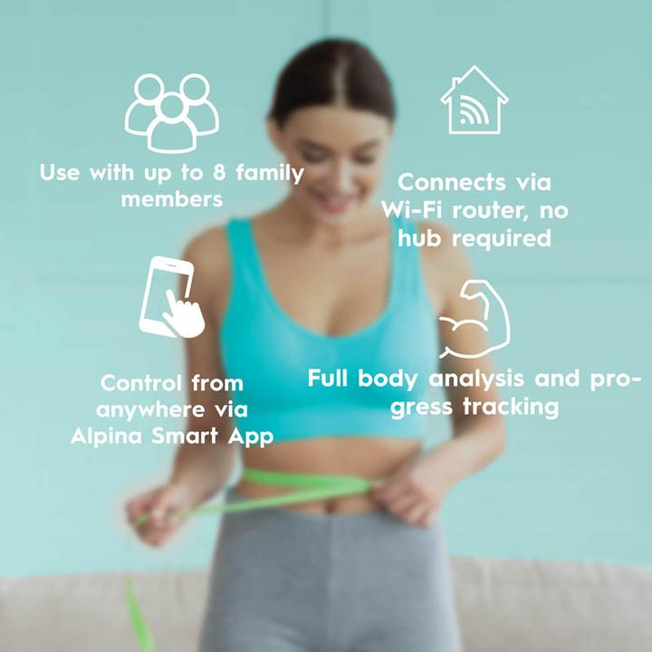 Actual product image Alpina Garden Alpina Alpino Alpino bath scale - Advanced bath scale with 180 kg monitoring program (180 kg)