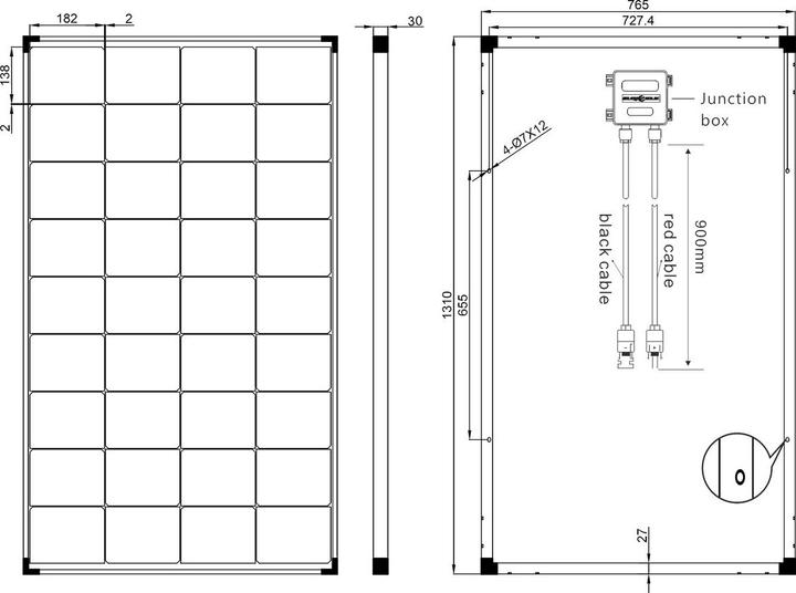 Produktbild Enjoy solar Monokristallines Solarmodul (210 W, 11.60 kg)