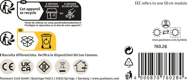 Immagine prodotto Paulmann PAUL Striscia luminosa a LED (Luce del giorno, 1000 cm, Interno)