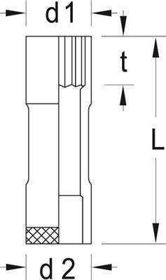 Actual product image Gedore D 30 L 13 Socket 3/8" long UD profile 13 mm (13 mm)