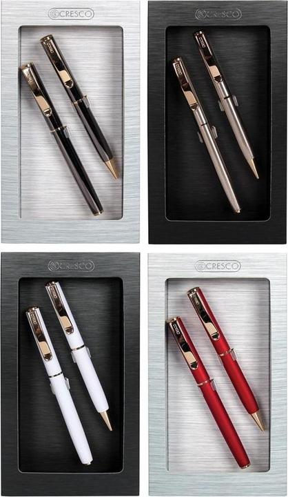 Cresco Stylo + ensemble de stylos CLASSIC dans une BOITE CADEAU (Finition dorée, 1 x)