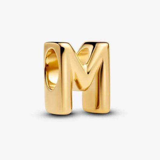 Pandora Vergoldeter Buchstabe M-Anhänger (Vergoldete Metalllegierung)