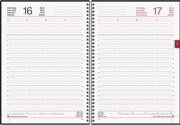 Produktbild rido/idé 7027501905 Buchkalender Modell Conform (2025)| 1 Seite = 1 Tag| A4| 384 Seiten| Kunsts (A4, Deutsch)