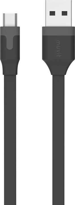 Immagine prodotto Muvit Tab Cavo Plat Charge & Synchro 2,4a Usb/Micro-Usb 1m Noir (1 m, USB 2.0)