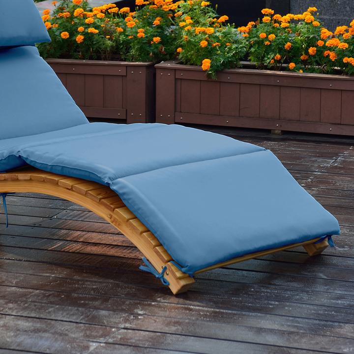 Actual product image Axi Salina Deckchair with Parasol Blue (186.50 cm)